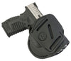 1791 Gunleather 3WH4SBLA 3 Way  Stealth Black Leather OWB Sprgfld XD, XD-S/Walther G2C, PPS Ambidextrous Hand