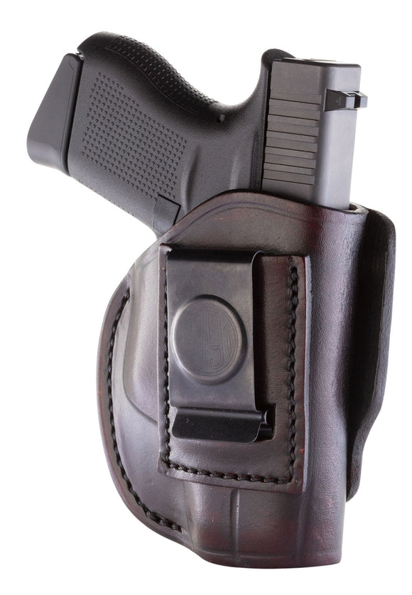 1791 Gunleather 4WH2SBRR 4 Way  Signature Brown Leather IWB/OWB fits Glock 42, 43/Keltech 380, P11/Ruger LCP/S&W Bodyguard/Sig P365 Right Hand