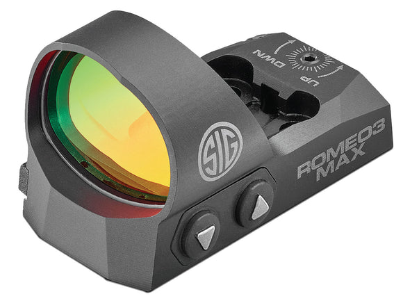 Sig Sauer Electro-Optics SOR31003 Romeo3Max with Picatinny Rail 1x 30mm Obj 3 MOA Red Dot Black CR2032 (1)