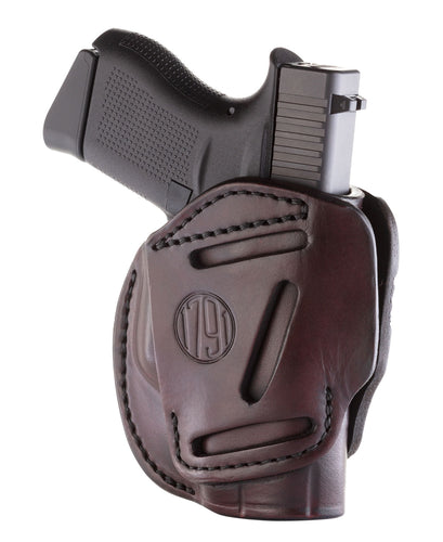 1791 Gunleather 3WH2SBRA 3 Way  Signature Brown Leather OWB Glock 42 Ambidextrous Hand