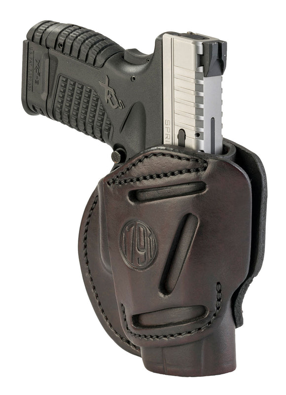 1791 Gunleather 3WH4SBRA 3 Way  Signature Brown Leather OWB Sprgfld XDs/Taurus G2c Ambidextrous Hand
