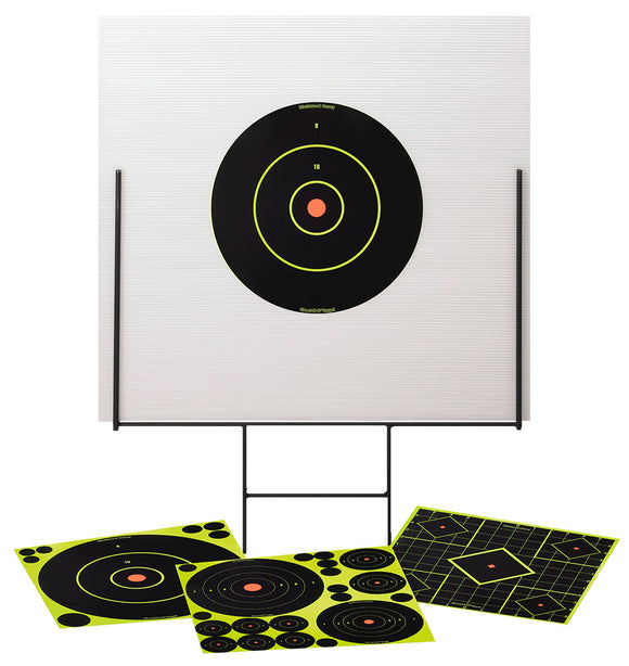 Birchwood Casey 46101 Shoot-N-C Portable Shooting Range Self-Adhesive Paper w/Steel Stand Bullseye 1 Kit