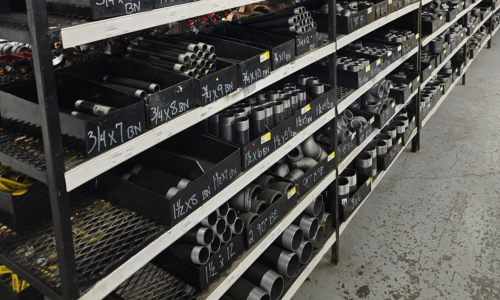 Pipe fittings inside of United Supply Inc.